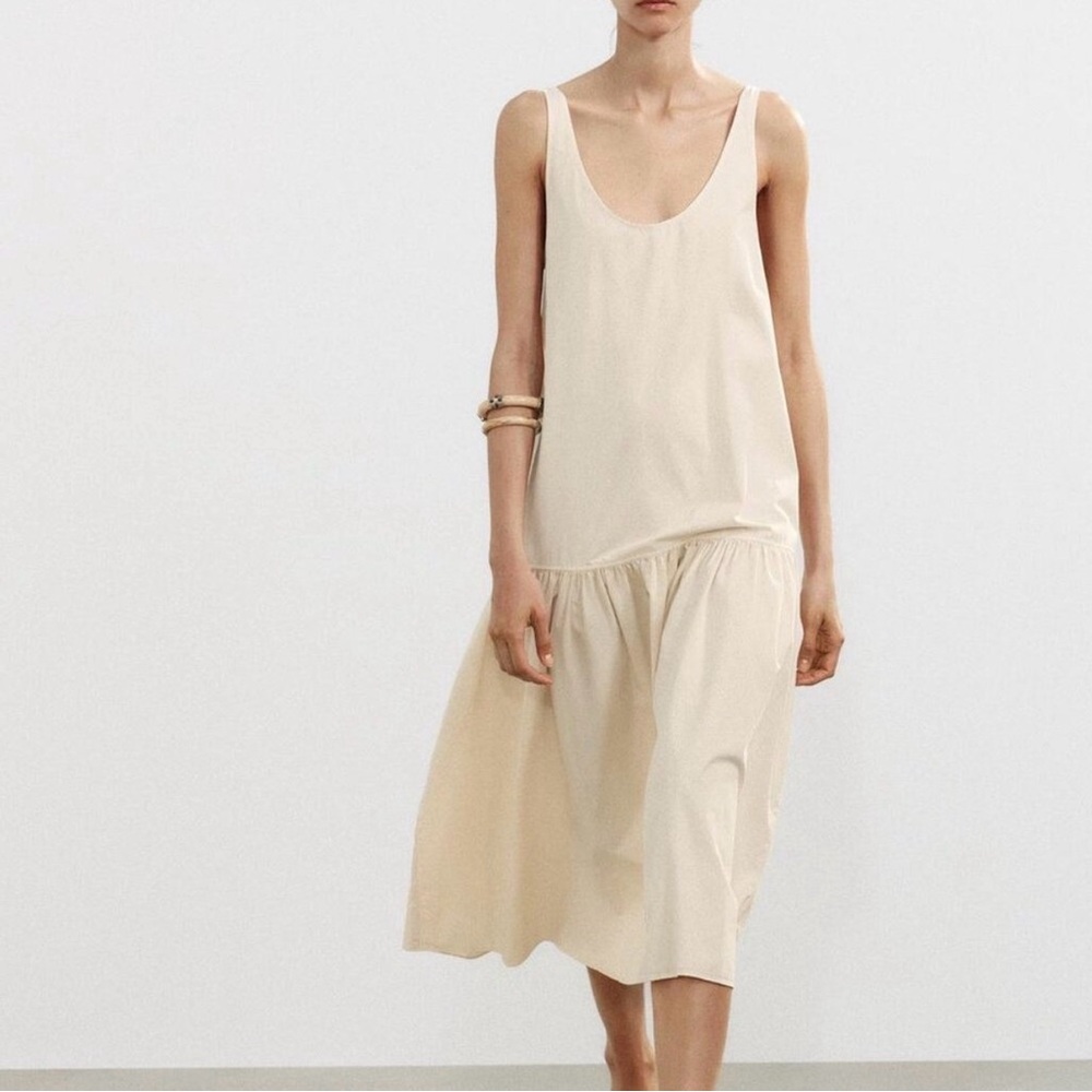 Zara Creamy Yellow Midi Dress